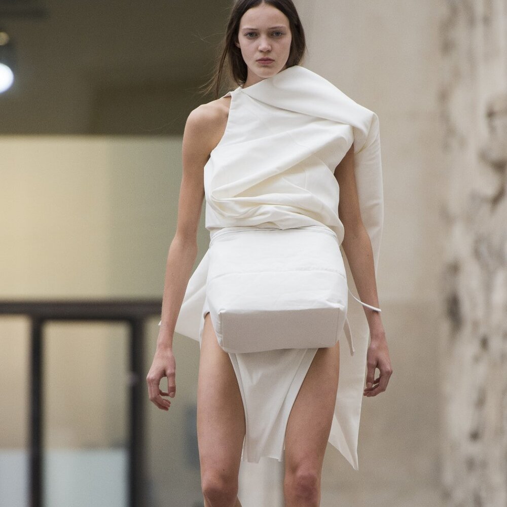 Rick Owens S/S18 Dirt Loin Skirt in Chalk White NWT